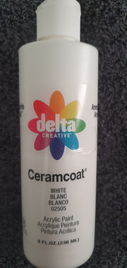 CERAMCOAT ACRYLIC PAINT- WHITE 236ML